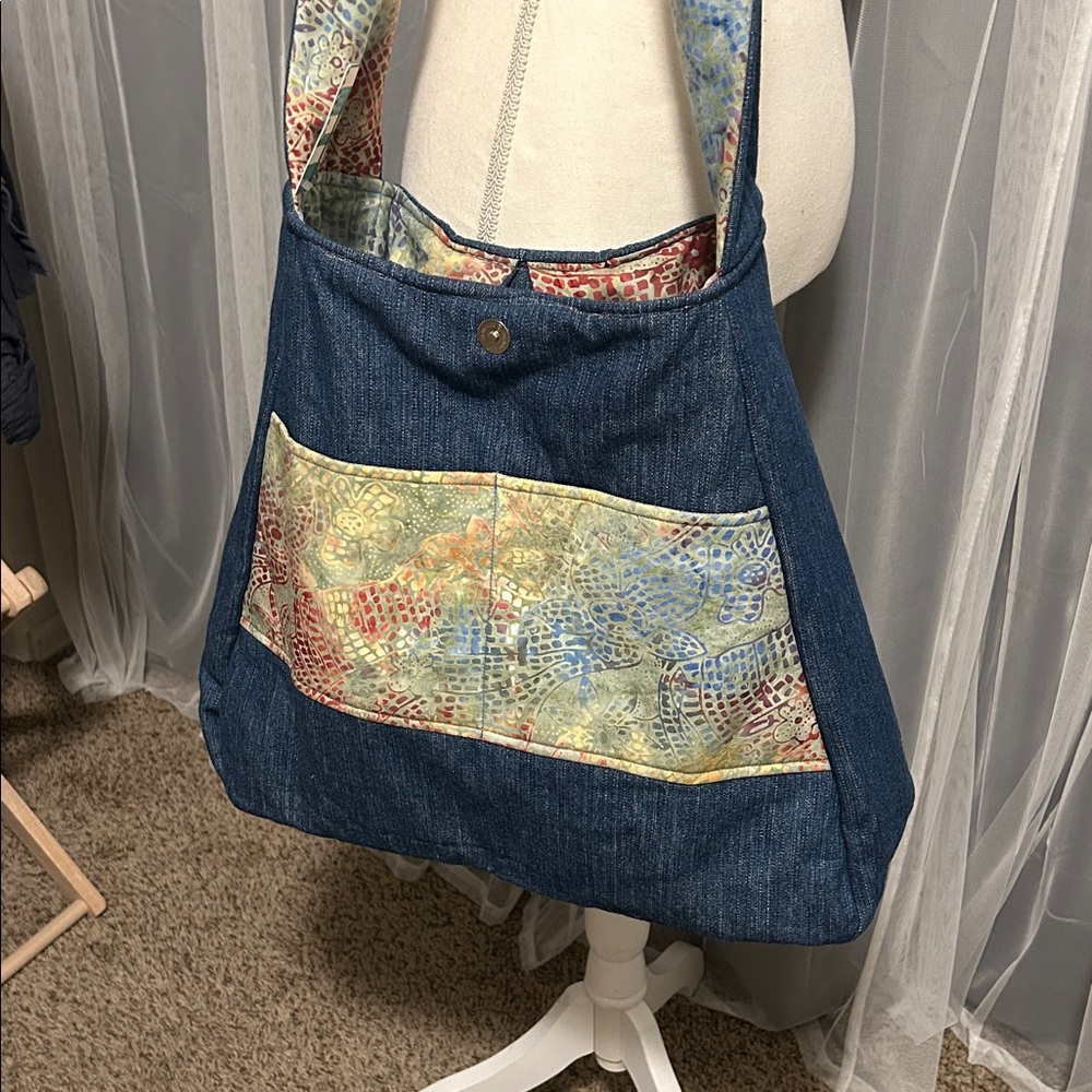 Handmade Multicolor Reversible Patterned Purse/Bag - Cottagecore